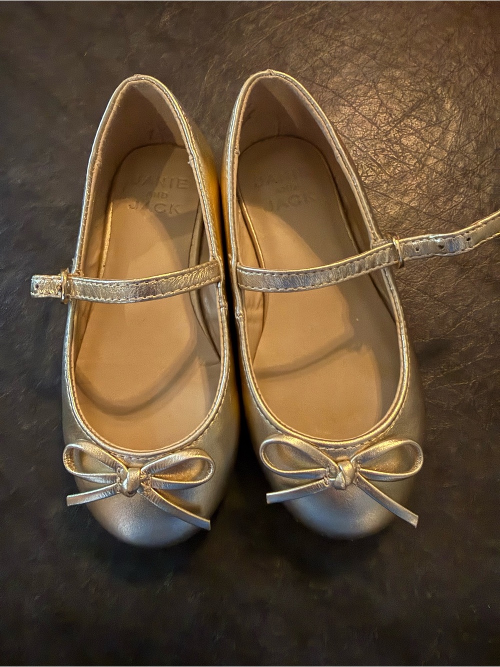 Janie and Jack Metallic Bow Ballet Flat